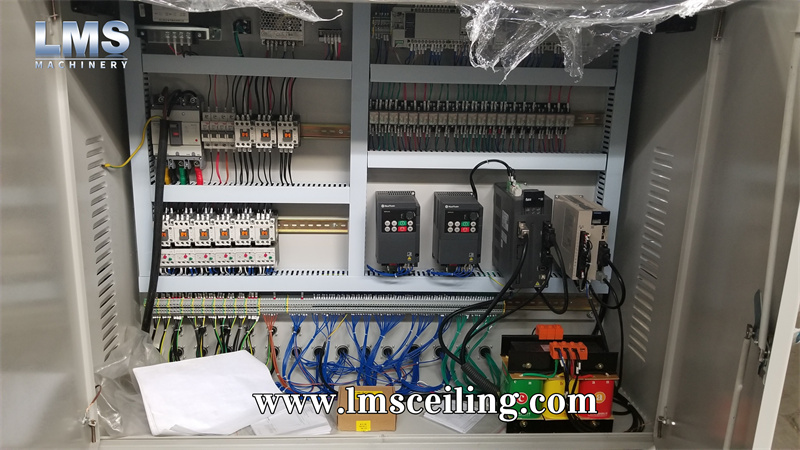 lms plain metal ceiling tile making machine electric control panel