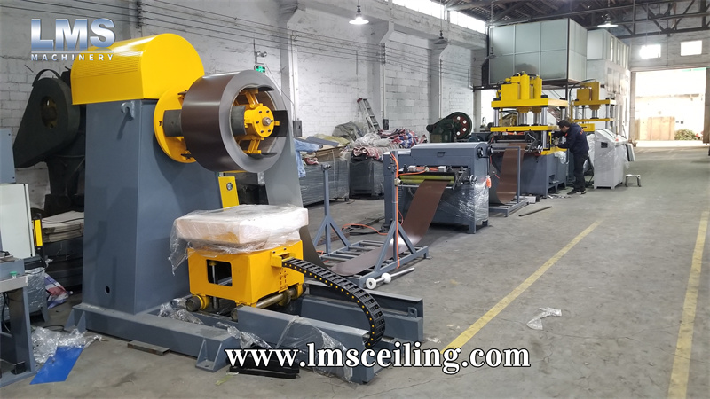 lms plain metal ceiling tile making machine